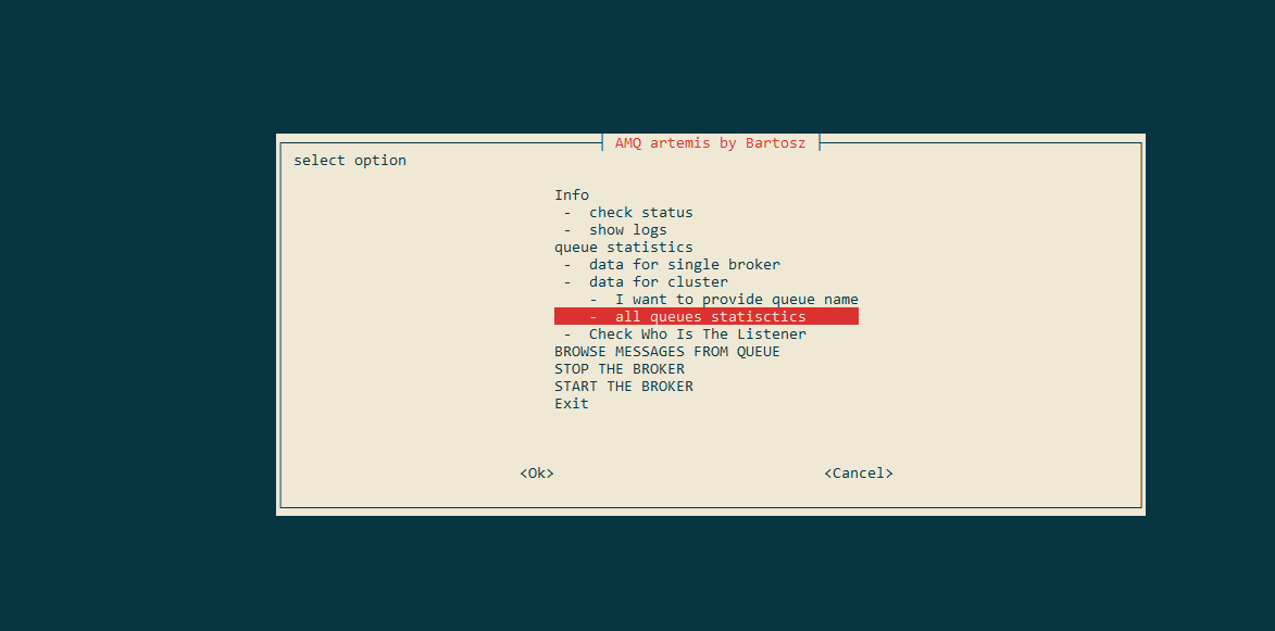 terminal gui script for AMQ 7